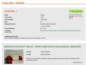 John Finnigan Royal Inniskilling Fusiliers